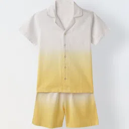 SPUNKIES Boys Ombre Dyed Short Sleeves Linen Shirt With Shorts-picture-23