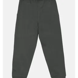 Kiddopanti Brand Name Printed & Pocket Detailed Track Pant - Dark Grey image 3