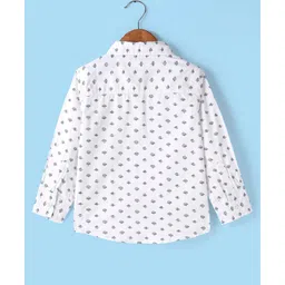 Babyhug 100% Cotton Full Sleeves Printed Shirt - White image 3