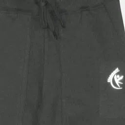 Kiddopanti Brand Name Printed & Pocket Detailed Track Pant - Dark Grey image 4