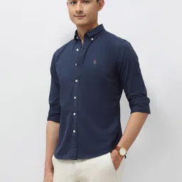U.S. Polo Assn. Men Solid Button-Down Collar Cotton Casual Shirt-image-88