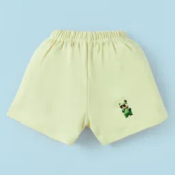 Little Darlings Interlock Knit Half Sleeves Shorts Night Suit with Polka Dots - Light Green & White image 4