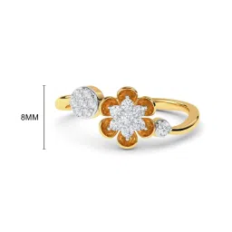 Kisna Diamond & Gold Jewellery Sagee 14k (585) Diamond & Gold Ring For Women image 3