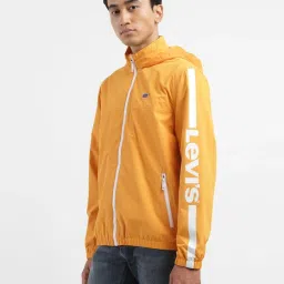 Levi's Yellow Regular Fit Logo Printed Hooded Jacket image 3
