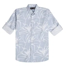 Cavio Boys Grey Printed Shirts image 3