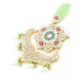 Zaveri Pearls Multicolor meenakari Multistrand crystal Necklace & Earring Set-ZPFK11540 image 3