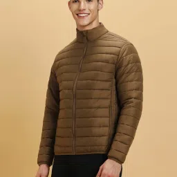 Forever 21 Brown Regular Fit Quilted Puffer Jacket image 3