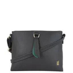 Baggit Stasis Black Solid Medium Sling Handbag-image-52