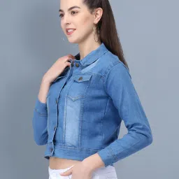 BUYNEWTREND Blue Regular Fit Jacket image 3