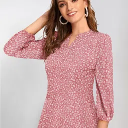 KERI PERRY Peach Floral Print Top image 3