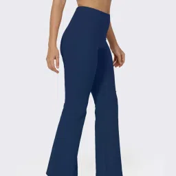 Blissclub Navy Blue Blended Regular Fit Trouser image 3