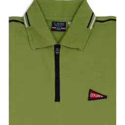 Cavio Kids Light Green Solid Polo T-Shirt image 3