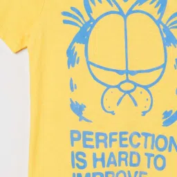 Fame Forever by Lifestyle Yellow Printed Regular Fit T-Shirt image 3