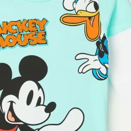 Juniors by Lifestyle Ice Blue Cotton Printed Full Sleeves T-Shirt image 3