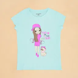 Pantaloons Junior Light Blue Printed T-Shirt image 3