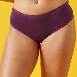 Clovia Purple Regular Fit Printed Panties-image-71