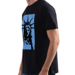 Antony Morato Black Cotton Regular Fit Printed T-Shirt image 3