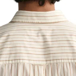 Gant Cream Cotton Oversized Striped Shirt image 3