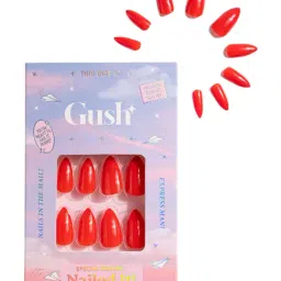 Gush Nailed It Press On Nails Candy Apple Red Kit - Medium Almond-image-76