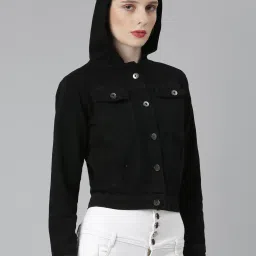 showoffff SHOWOFF Black Regular Fit Denim Jacket image 3