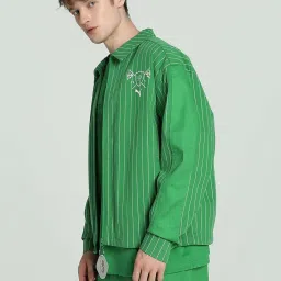 Puma Archive Green Cotton Relaxed Fit Jacket image 3