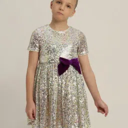 VERO MODA GIRL Cloud Dancer Embellished Dress-image-49