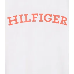 Tommy Hilfiger Kids White Logo Print T-Shirt image 3