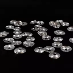 Johnson Tools 10.28mm Approx Silver Flat Metal Ear Back Stoppers Stud Earring Plugs (Pack of 100) image 4