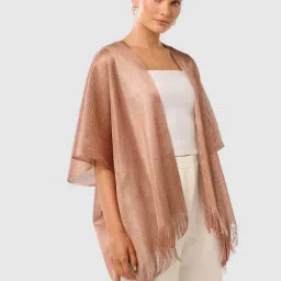 Forever New Gold Blended Relaxed Fit Metallic Cardigan image 3