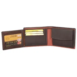 SASSORA Mason Brown Casual Leather Bi-Fold Wallet for Men image 3