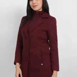 Allen Solly Maroon Regular Fit Long Jacket image 3