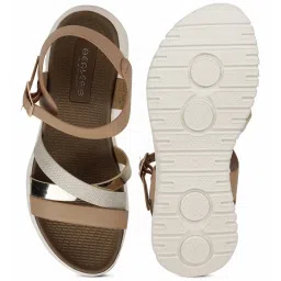 Healers by Liberty Women's Beige Ankle Strap Sandals image 3