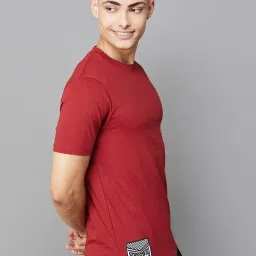 Fame Forever By Lifestyle Red Cotton Regular Fit Printed T-Shirt image 3