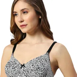 Smarty Pants Black & White Animal Print Full Coverage T-Shirt Bra image 3