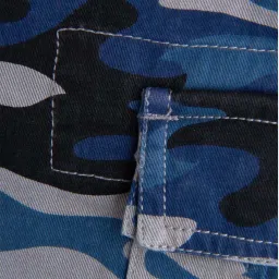 Angel & Rocket Kids Blue & White Cotton Camouflage Shorts image 3