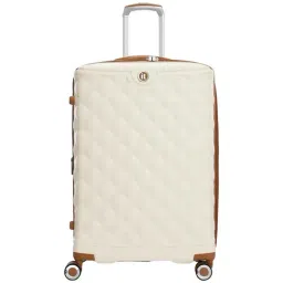 It luggage Cream 8 Wheels Medium Soft Cabin Trolley Bag-image-43