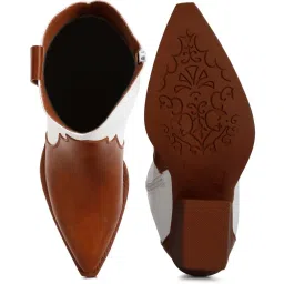 London Rag Women's Tan Cowboy Boots image 3