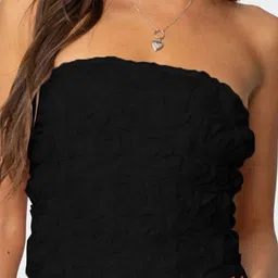 StyleCast Women Black Solid Off-shoulder Crop Tube Top-picture-15