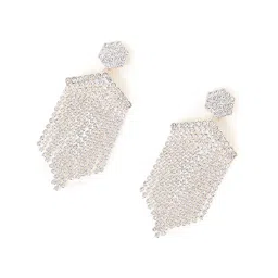 Accessorize London Statement Stud Waterfall Dangler Earrings image 3