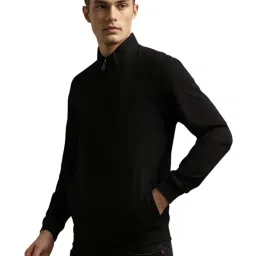 Louis Philippe Black Cotton Regular Fit Sweatshirt image 3