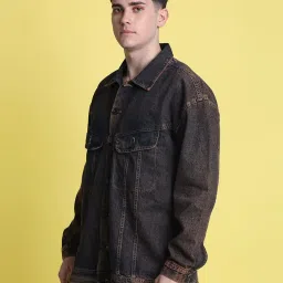 Bene Kleed Brown Cotton Loose fit Solid Jackets image 3