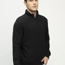 Hancock Black Blended Regular Fit Sweatshirt image 3