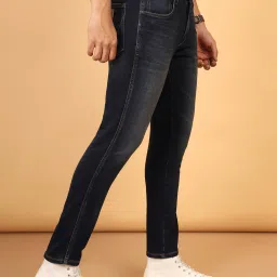 Wrangler Navy Slim Fit Lightly Washed Jeans image 3