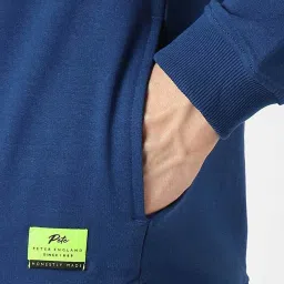 Peter England Dark Blue Slim Fit Printed Sweatshirt image 3