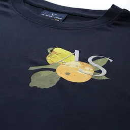 Allen Solly Printed Drop-Shoulder Sleeves Pure Cotton Relaxed T-shirt image 3