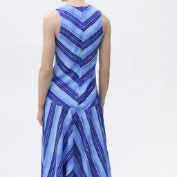 MANGO Striped A-Line Midi Dress image 2