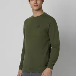 Peter England Olive Slim Fit Sweatshirt image 3