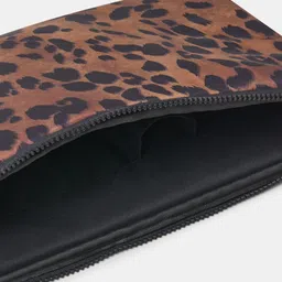 Accessorize London Women Leopard Printed Laptop Sleeve image 2