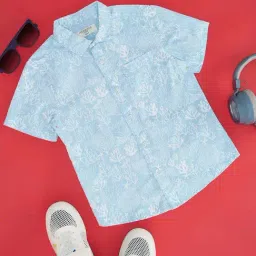 Pantaloons Junior Kids Bright White Cotton Printed Shirt-image-20