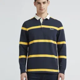 Pepe Jeans Navy Cotton Regular Fit Striped Sweatshirt-picture-31
